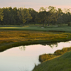 A view of the par-3, 3rd green at Fallen Oak Golf Course